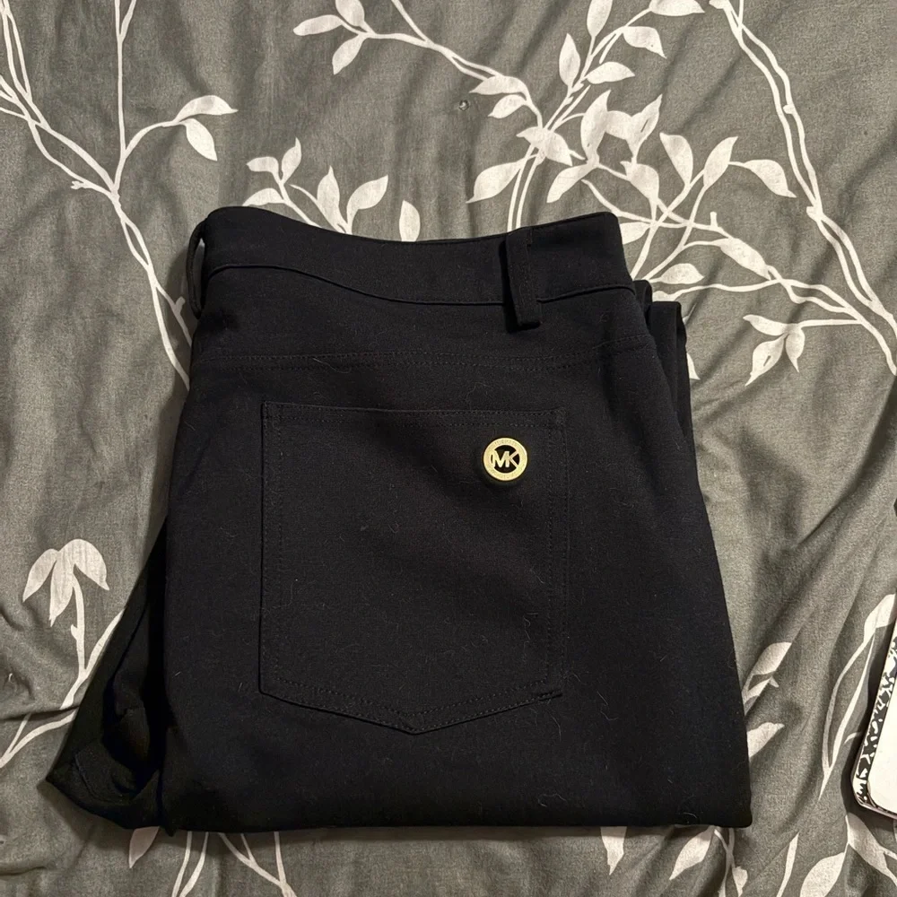 Michael Kors Black Straight Leg Pants